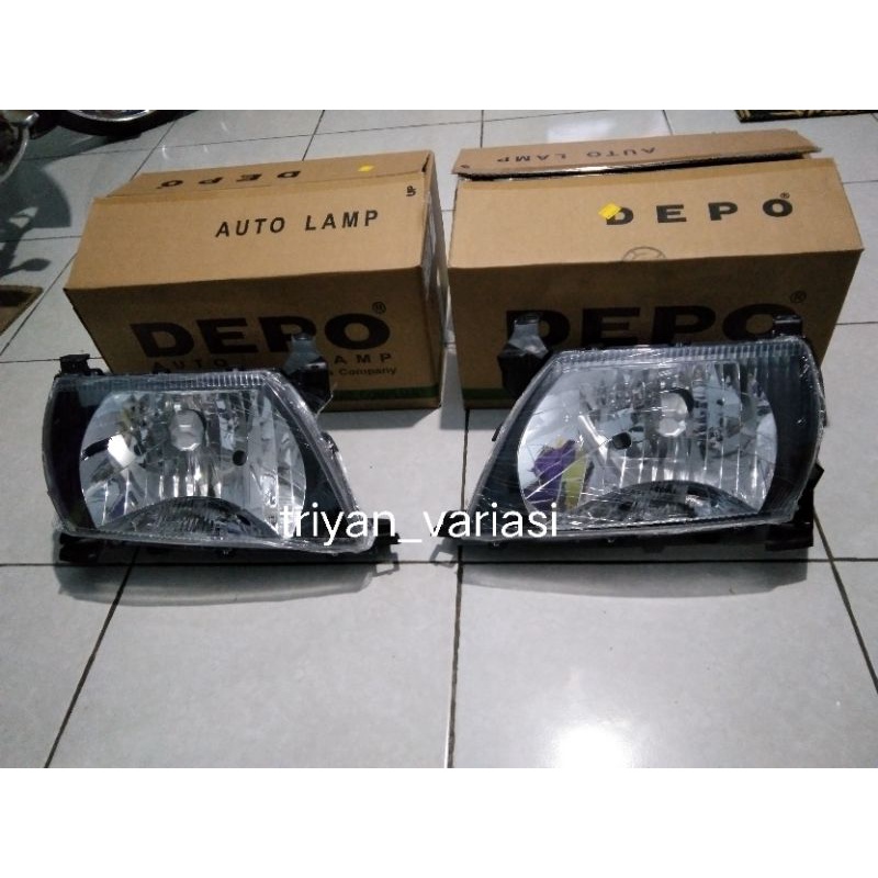 Jual Lampu Depan Headlamp Kijang Kapsul 2003 2004 Black Smoke Shopee