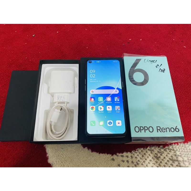 Jual OPPO RENO 6 8 128 GB SECOND ORIGINAL MURAH RESMI BERGARANSI