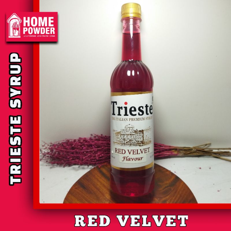 Jual Syrup Trieste Red Velvet Flavour 650ml Sirup Premium Rasa Red