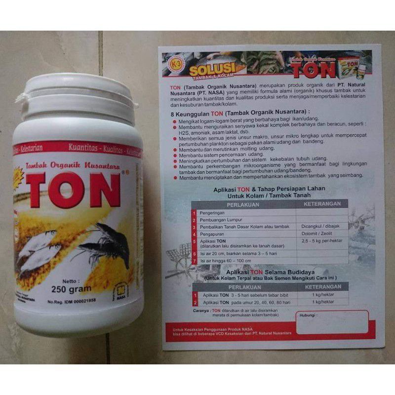 Jual TON SUPLEMEN VITAMIN TAMBAK ORGANIK PERIKANAN MEMPERCEPAT