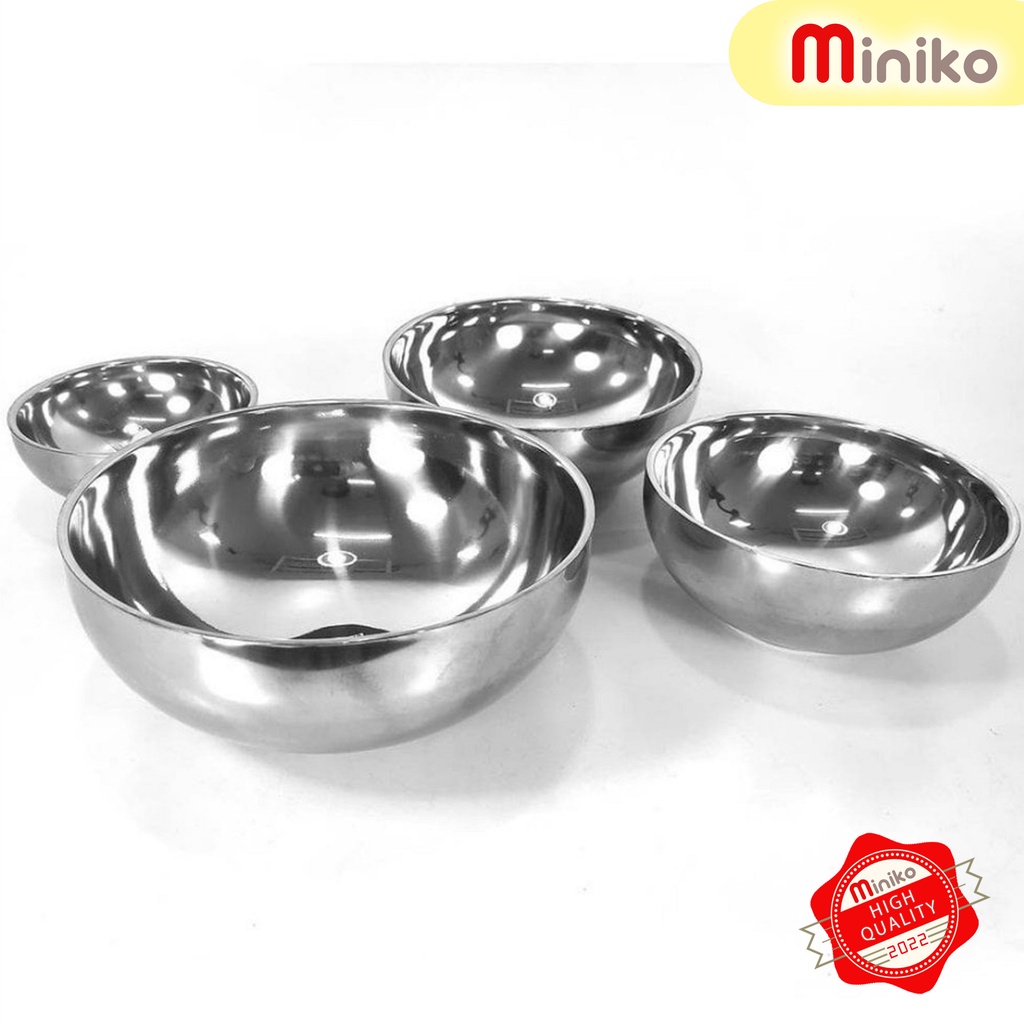 Jual Mangkok Korea Stainless Tebal Mangkuk Double Wall Bowl Shopee