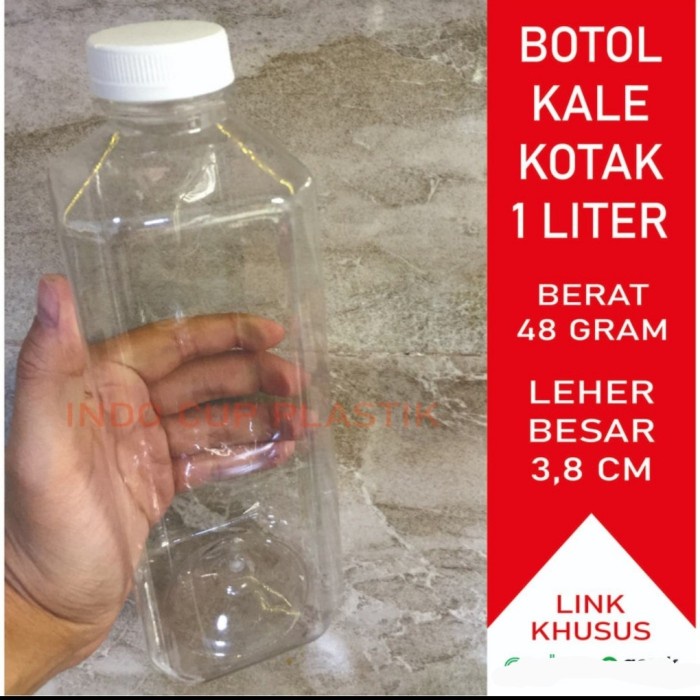 Jual Botol Kale Kotak 1 Liter Tebal Botol Plastik Kale 1 Liter Tebal