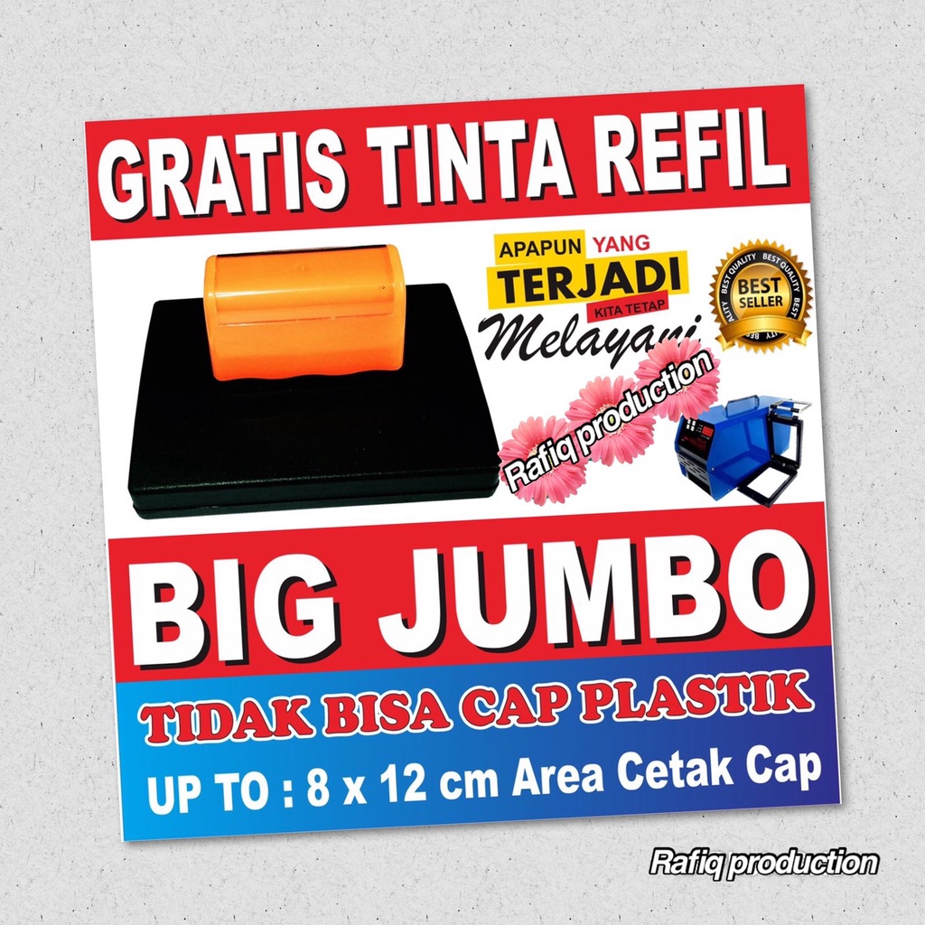 Jual Stempel Flash Custom Ukuran Jumbo Stampel Besar Kardus Packing