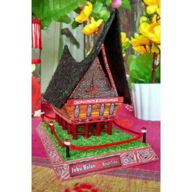 Jual Miniatur Rumah Adat Batak Toba Uk Sedang Shopee Indonesia