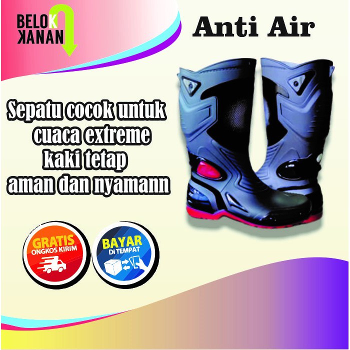 Jual SEPATU KARET PVC TOURING TURING ANTI TEMBUS AIR BANJIR AP BOOTS