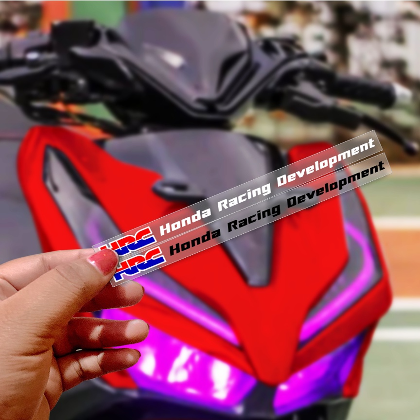 Jual STIKER HRC HONDA RACING CORPORATION DEVELOPMENT TRANSPARAN