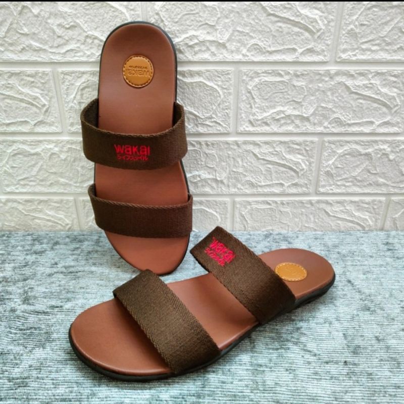 Jual Sandal Wakai Sendal Pria Sandal Cowok Dewasa Sendal Kekinia