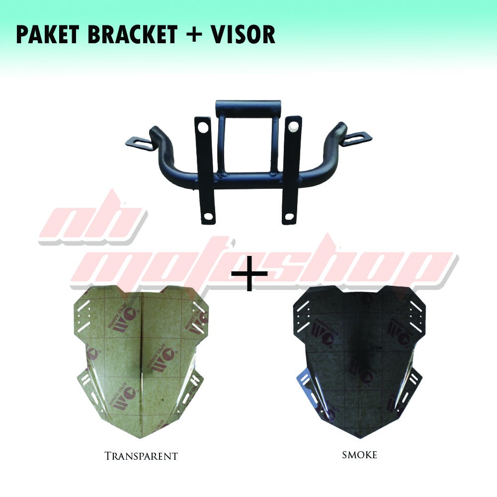 Jual PAKET BRACKET VISOR BREKET VISOR WINDSHIELD YAMAHA FREEGO MIO M3