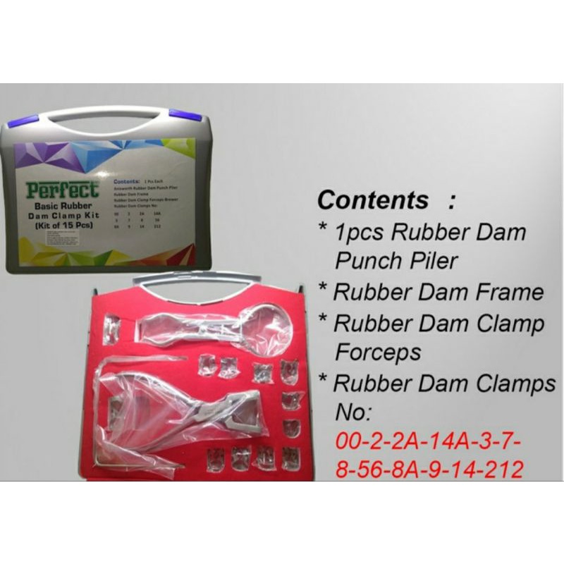 Jual Rubber Dam Clamp Set Dental Instrumen Set Rubberdam Perfect Akl