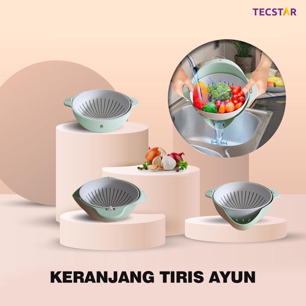 Jual Keranjang Tiris Ayun Wadah Cuci Buah Dan Sayur Baskom Saring