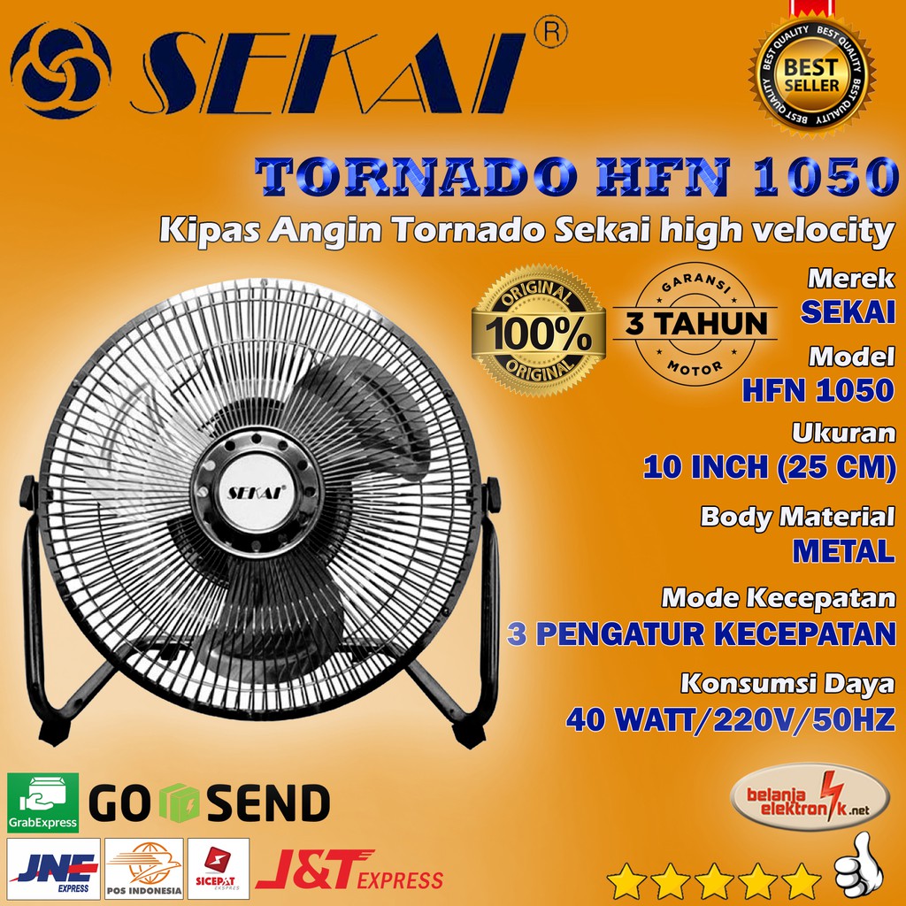 Jual KIPAS ANGIN MEJA TORNADO SEKAI HFN 1050 10 INCH DESK FAN Shopee