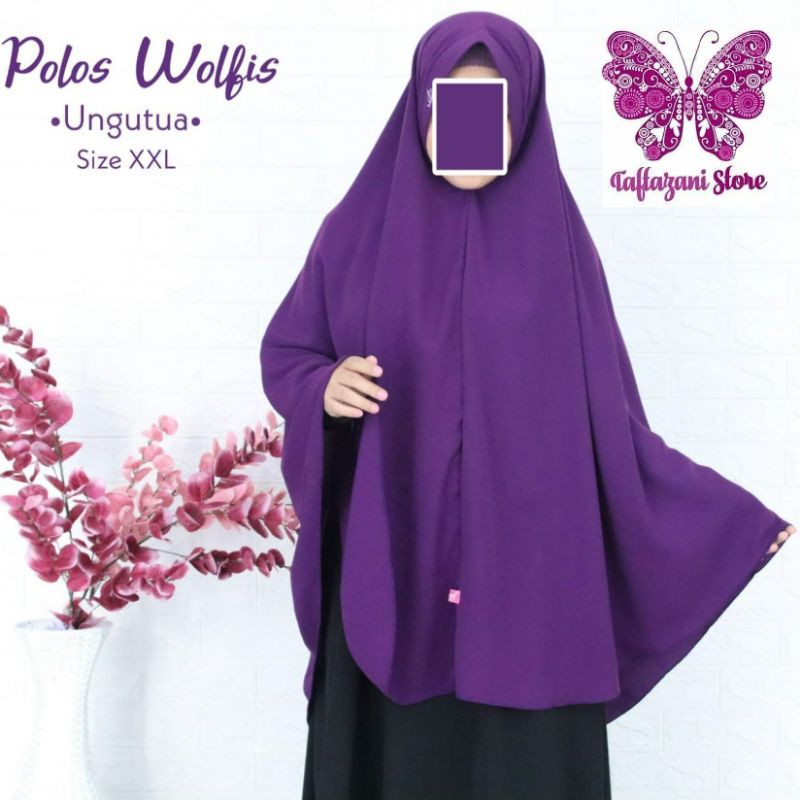 Jual Khimar Wolfis Polos Jumbo Size Xxl Hawari Collection Original