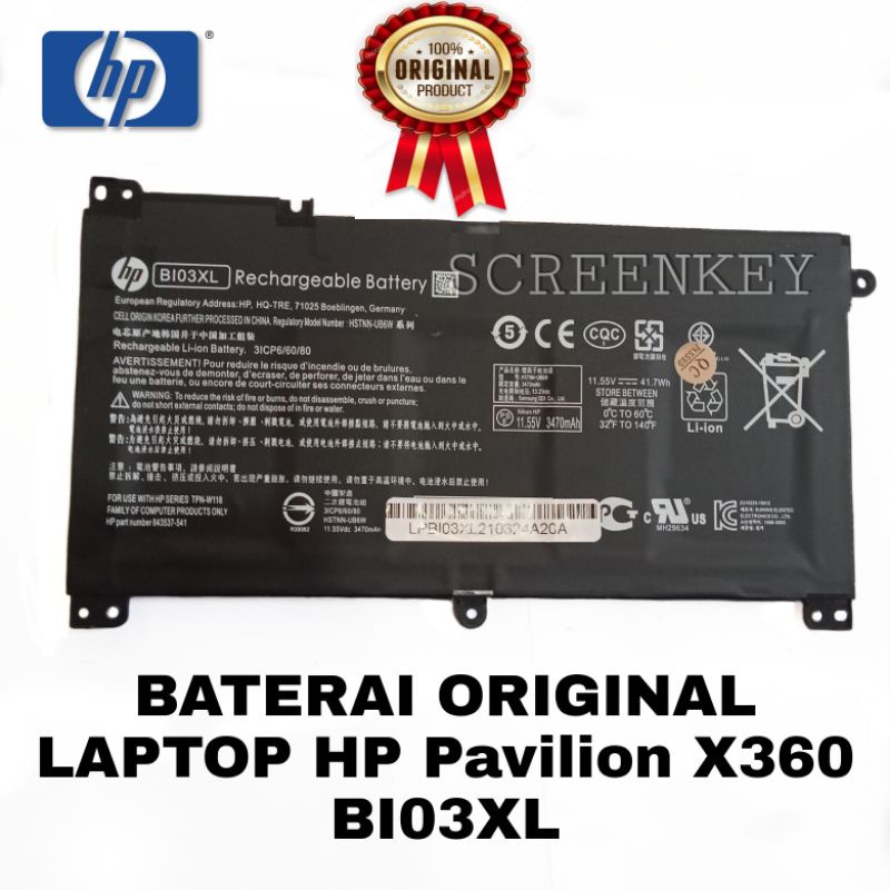 Jual Baterai Laptop HP Pavilion X360 13 U173TU 13 U174TU 13 U175TU 13