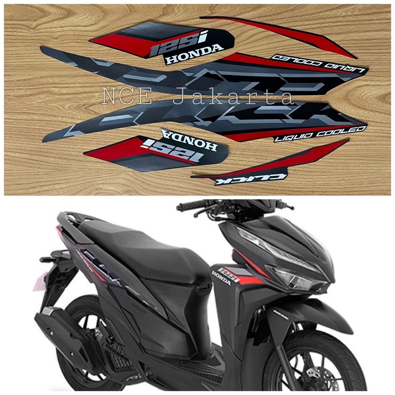 Jual Stiker Striping Motor Vario Click I Thailand Hitam Shopee