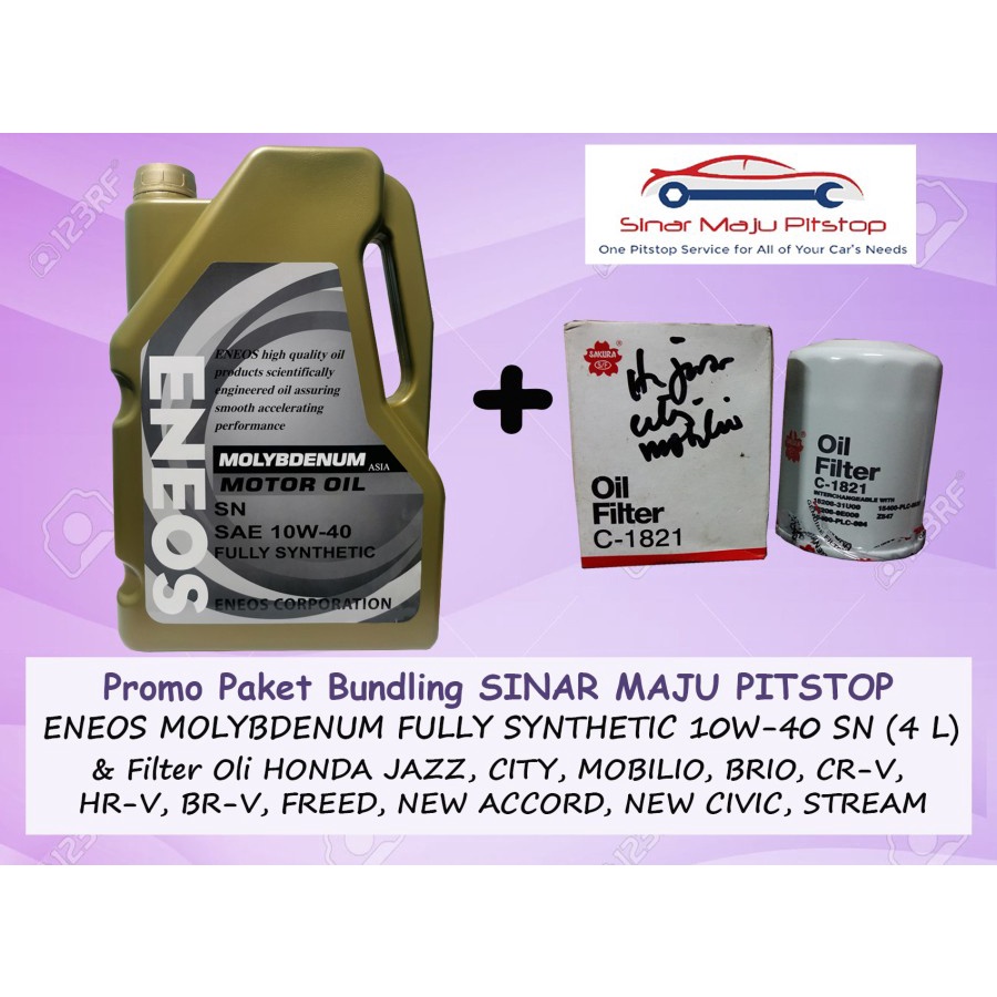 Jual Paket Bundling Oli Eneos Molybdenum Fully Synthetic Motor Oil W