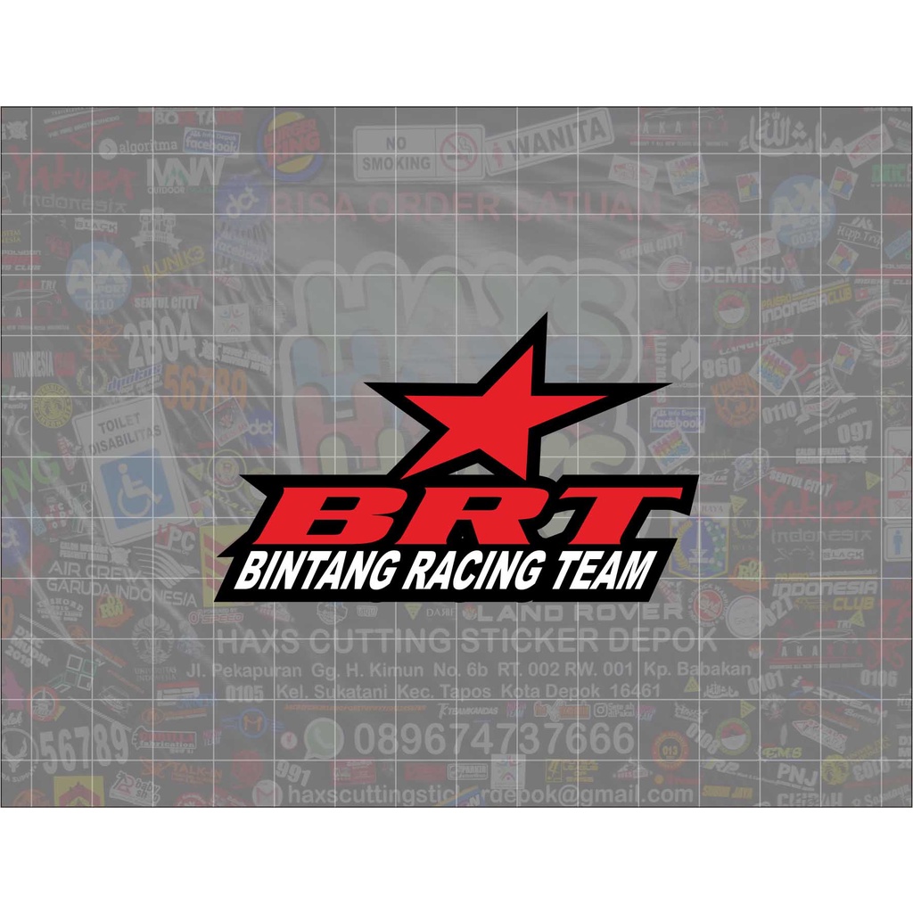 Jual Cutting Sticker BRT Bintang Racing Team Ukuran 8 Cm Shopee Indonesia