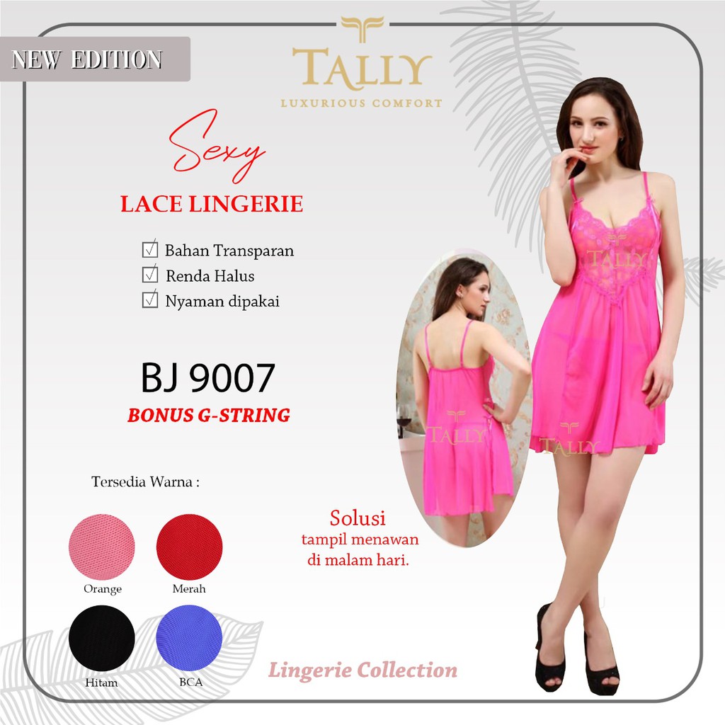 Jual Brokat Tidur BJ Bahan Lingerie Seksi TALLY Lace Baju Lingerie