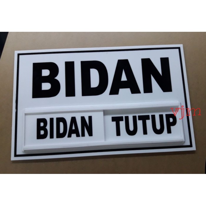 Jual Acrylic Papan Nama Dokter Bidan 27x17cm Shopee Indonesia