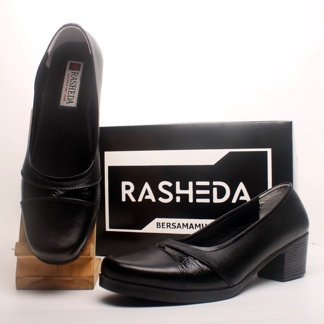 Jual Sepatu Formal Wanita Kulit Asli Rasheda 222R Pantofel Big Size