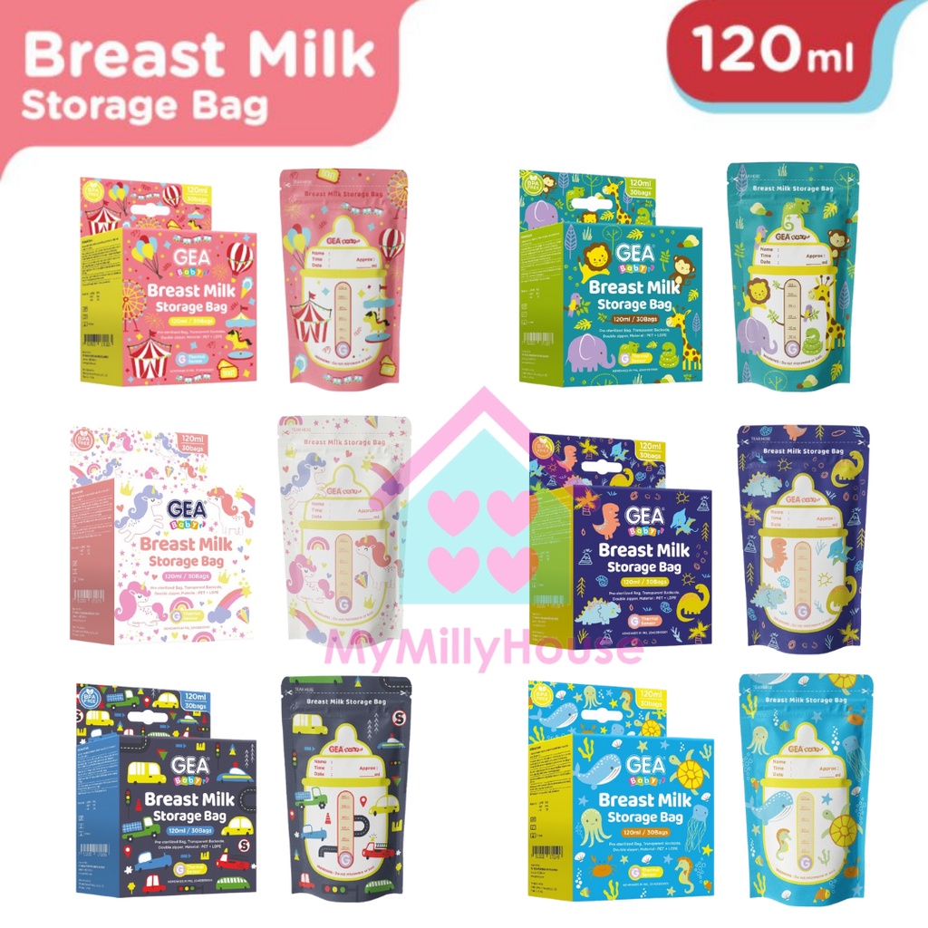 Jual Gea Baby Kantong Asi Motif Baru Ml Breastmilk Storage Asibag