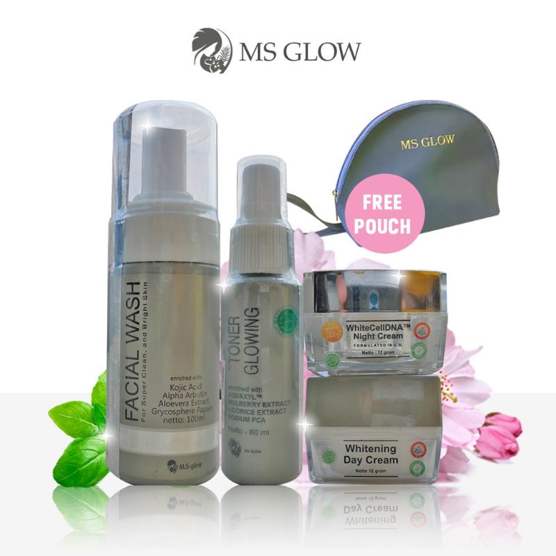 Jual Ms Glow All Produk Paket Wajah Free Pouch Kosmetik Bb Ecer Night