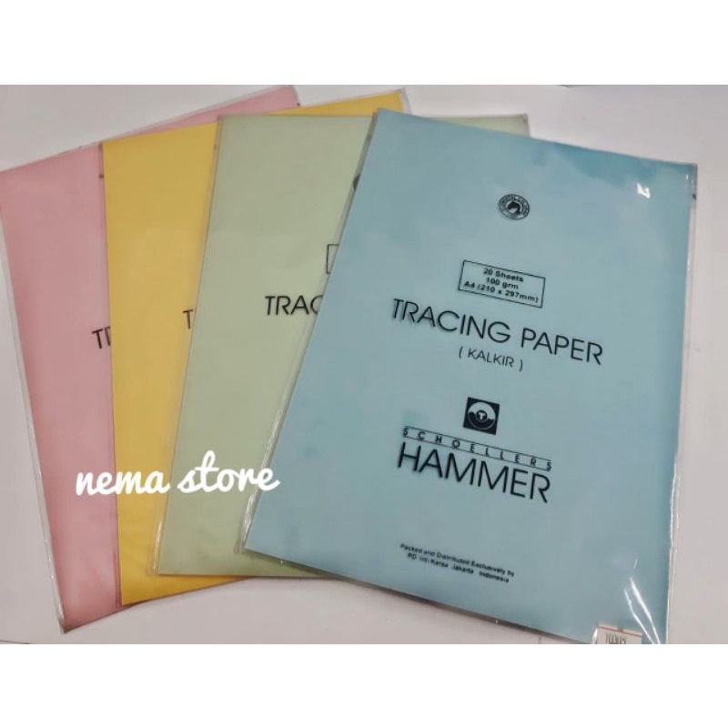 Jual KERTAS KALKIR A4 WARNA TRACING PAPER A4 WARNA KERTAS TRANSPARAN