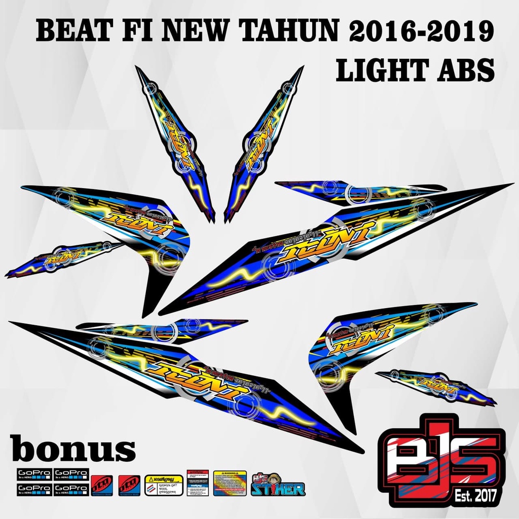 Jual COD Striping Sticker Stiker Polet Lis Beat Fi New Icon Grafis