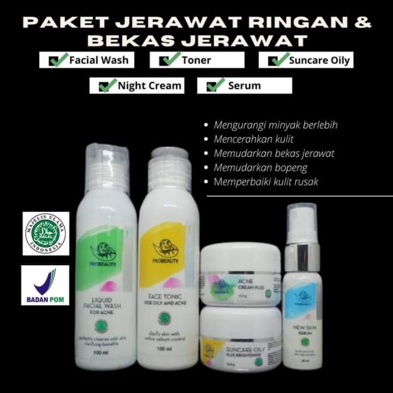 Jual Paket Acne Scar Probeauty Bekas Jerawat Bopeng Shopee