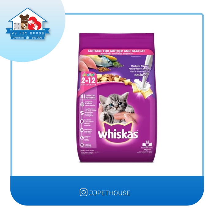 Jual WHISKAS JUNIOR MACKEREL 1 1KG MAKANAN KUCING Shopee Indonesia