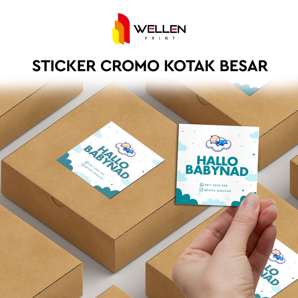 Jual Wellen Print Cetak Stiker Label Chromo Kotak Sticker Cromo