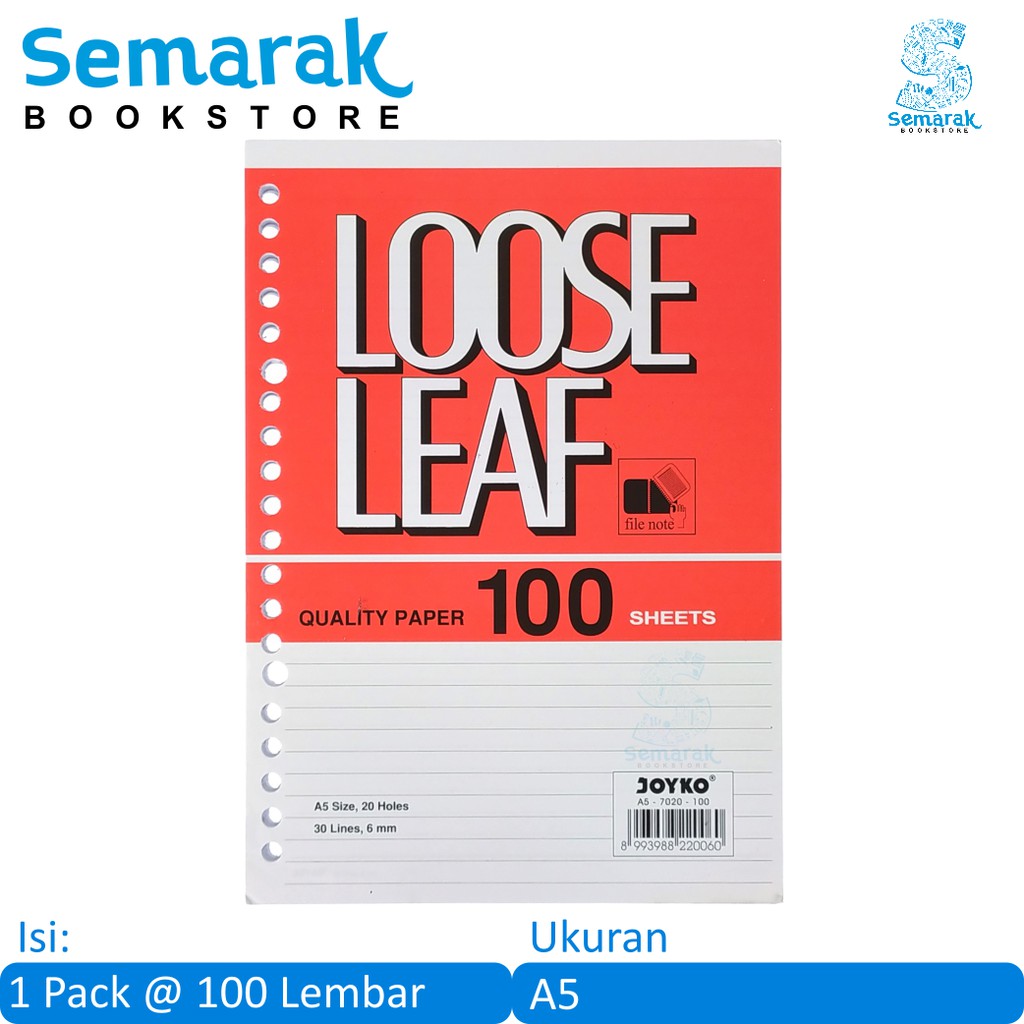 Jual Kertas Binder Joyko Loose Leaf A Pack Lembar