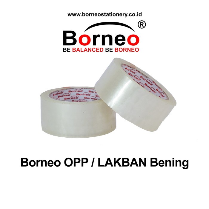 Jual Borneo OPP Lakban Bening Coklat 45 Mm X 80 Yard Bening