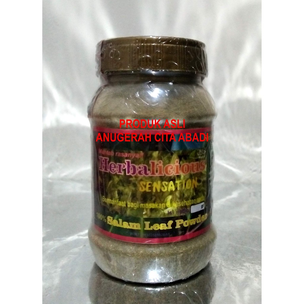 Jual Daun Salam Bubuk Herbalicious Sensation Pure Salam Leaf Powder