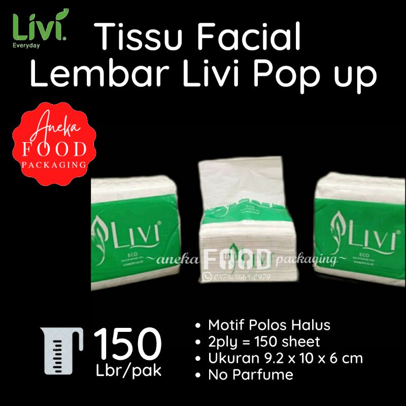 Jual Tissu Livi Tissue Pop Up Lembar Multi Purpose Lbr Shopee