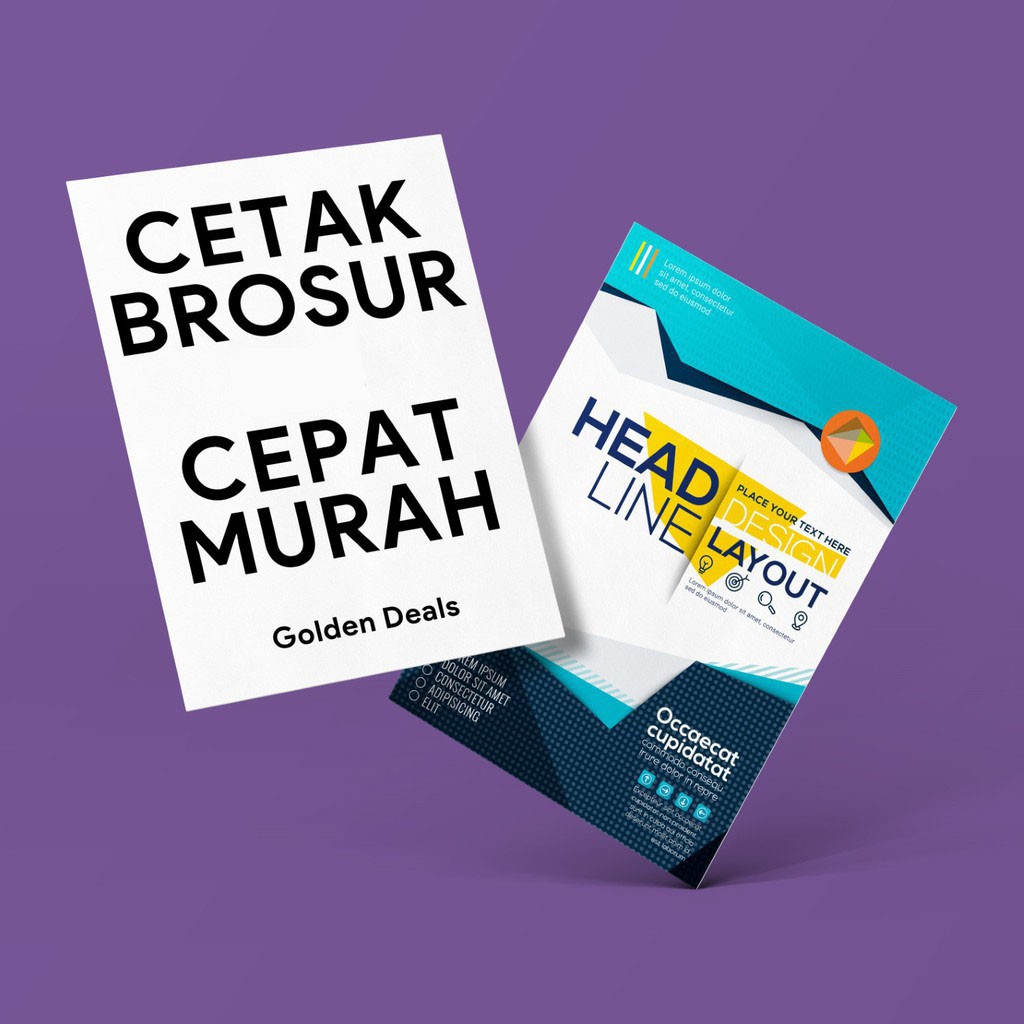 Jual Cetak Brosur Flyer A Art Paper Gr Full Color Digital Premium