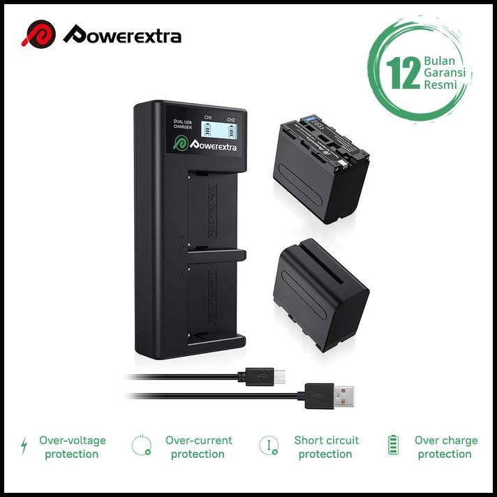 Jual Powerextra Battery 2 Pack Sony Np F970 And Smart Dual Charger