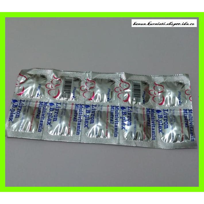 Jual VITAMIN B LIVRON B PLEX HARGA STRIP ISI 10 TABLET VITAMIN B