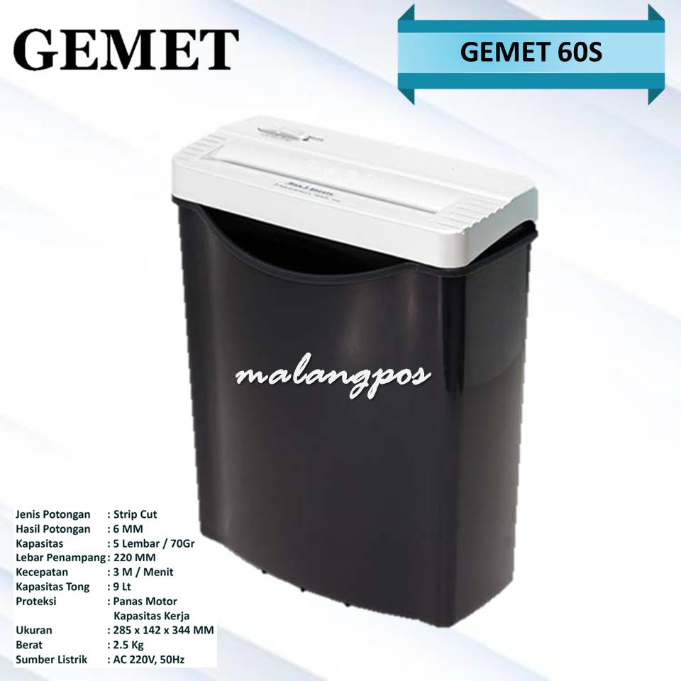 Jual MESIN PENGHANCUR KERTAS GEMET 60S PAPER SHREDDER TERMURAH Shopee