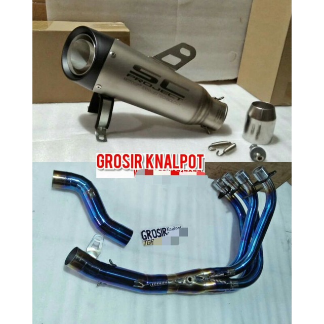 Jual Knalpot Sc Project S Import Sandblast Titanium Fulset Stainles