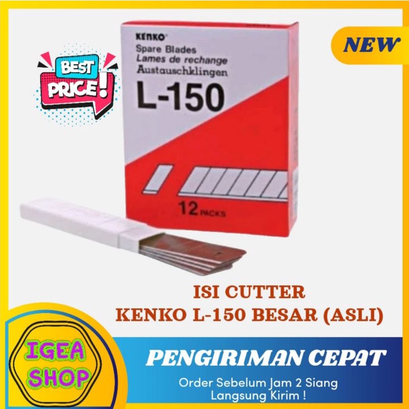 Jual Isi Cutter Kenko L Besar Asli Lebih Tajam Shopee Indonesia