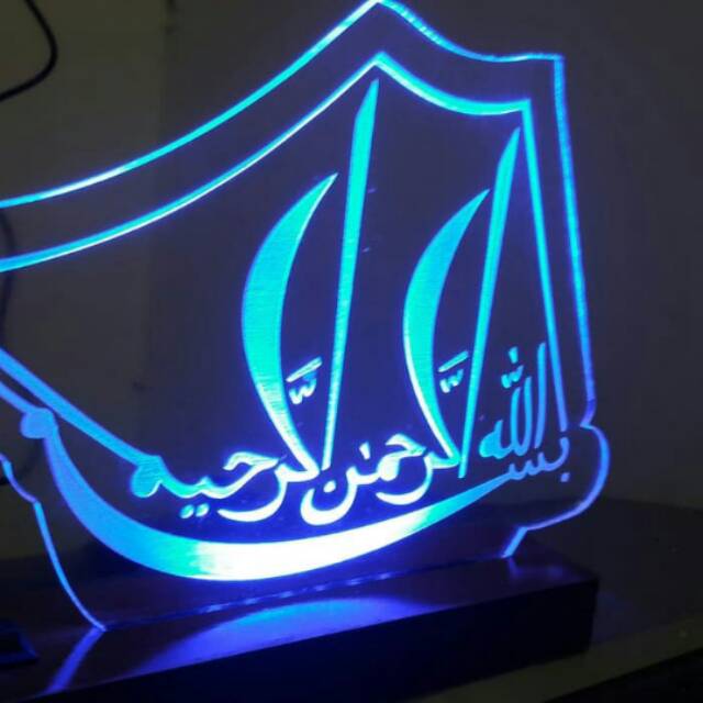 Jual Kaligrafi Arab Lampu Tidur Lampu Hias Grafir Laser Led X Cm