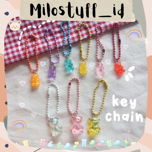 Jual MILOSTUFF ID Gummy Bear Keychain Pendant Cute Gantungan Kunci