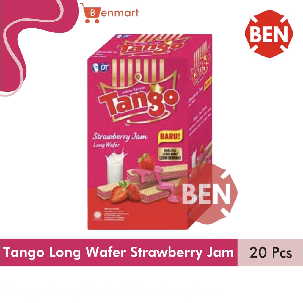 Jual Tango Long Wafer Strawberry Jam 1 Pak Box 20 Pcs Stroberi Pink