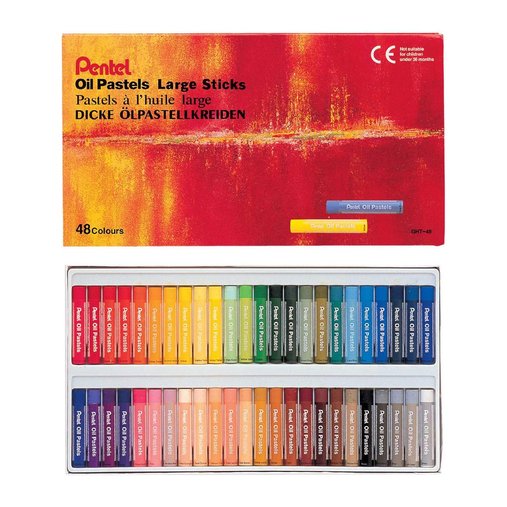 Jual Pentel Krayon Gh Large Stick Oil Pastel Isi Warna Shopee