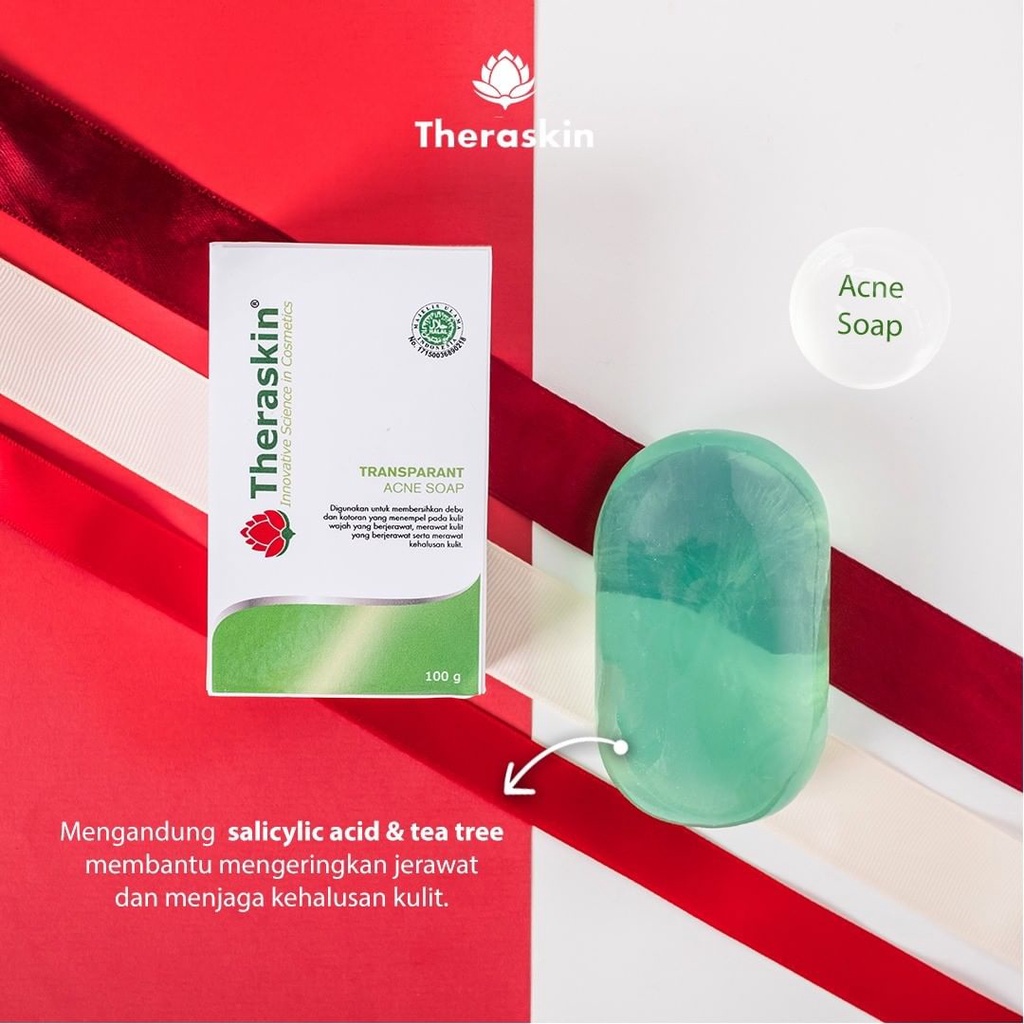 Jual THERASKIN TRANSPARANT ACNE SOAP Sabun Mengatasi Jerawat Diwajah