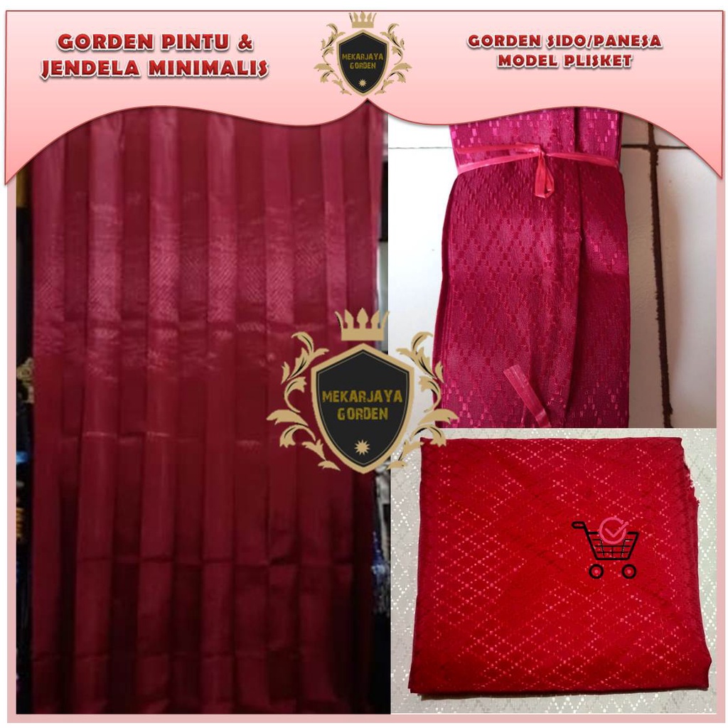 Jual GORDEN SIDO POLOS KORDEN PINTU SATIN WAJIK HORDENG JENDELA KELAMBU