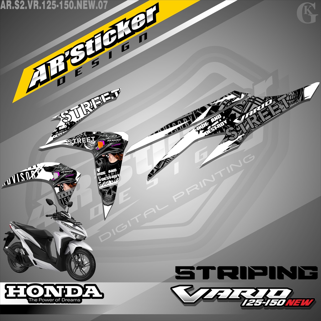 Jual Stiker Striping Semifull Vario New