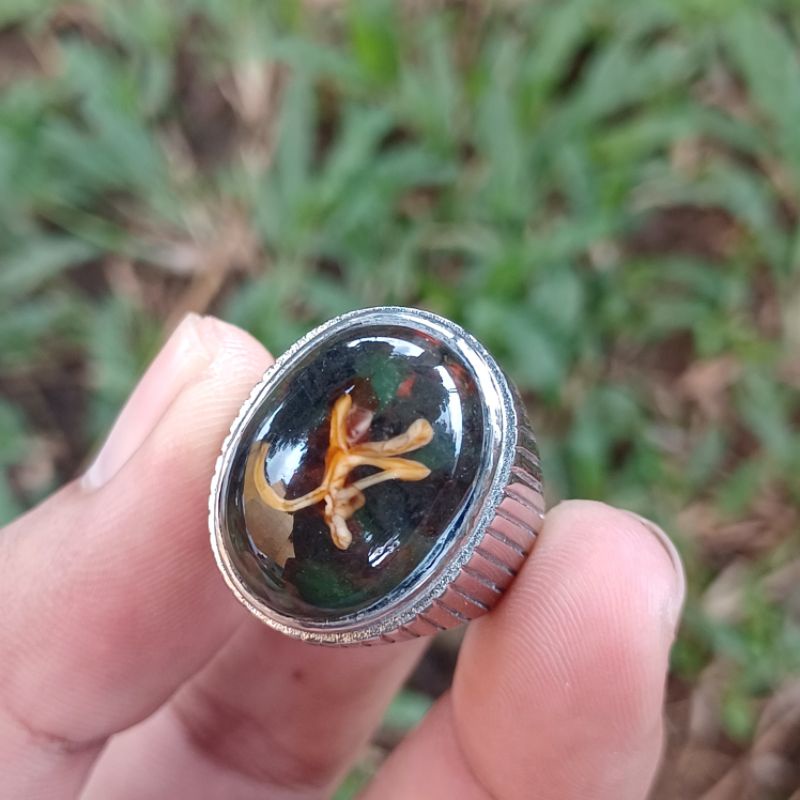 Jual CINCIN BATU AKIK EDONG PANCAWARNA LAFADZ NABI MUHAMMAD ORIGINAL