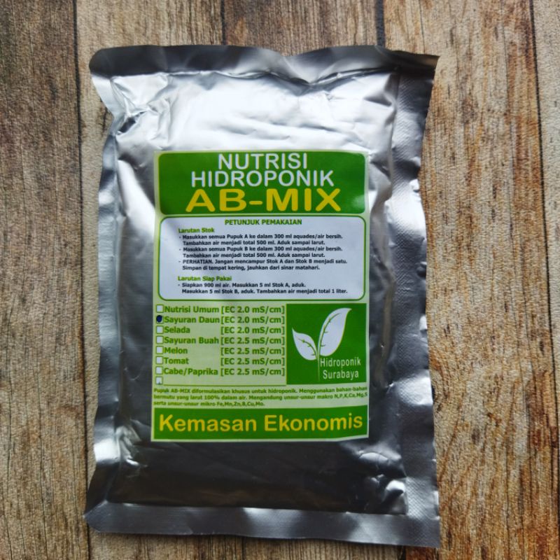 Jual AB Mix Hidroponik Sayuran Daun Kemasan Ekonomis Untuk 100 Liter