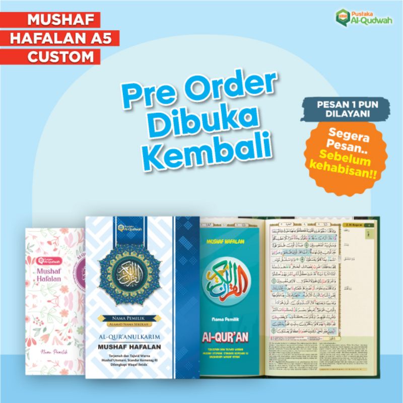 Jual Mushaf Al Quran Hafalan Al Quran Terjemahan A5 Custom Ziyad Bisa